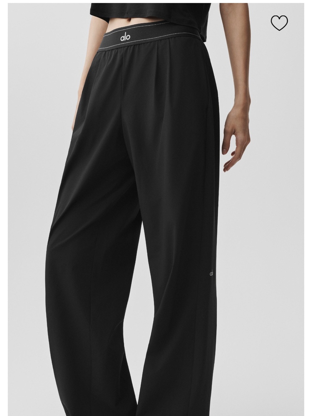 ALO Yoga Wide Leg High-Waist Pants in Black